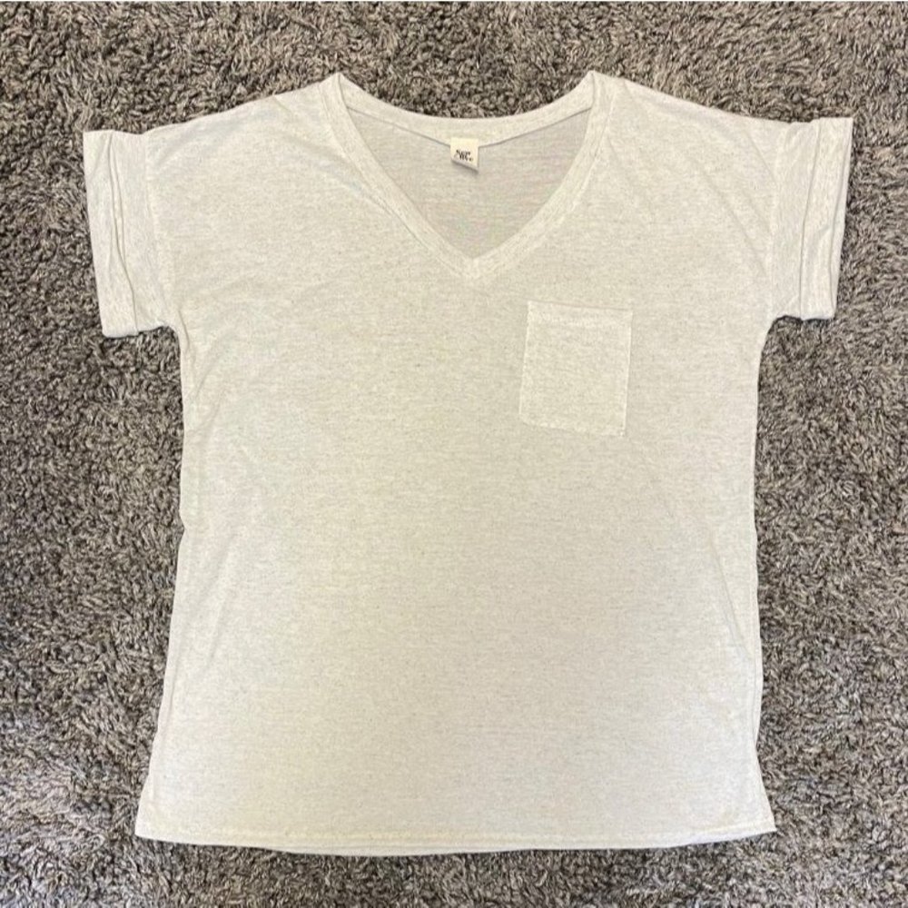 Sew in Love Boyfriend Pocket Top Tee, Ivory